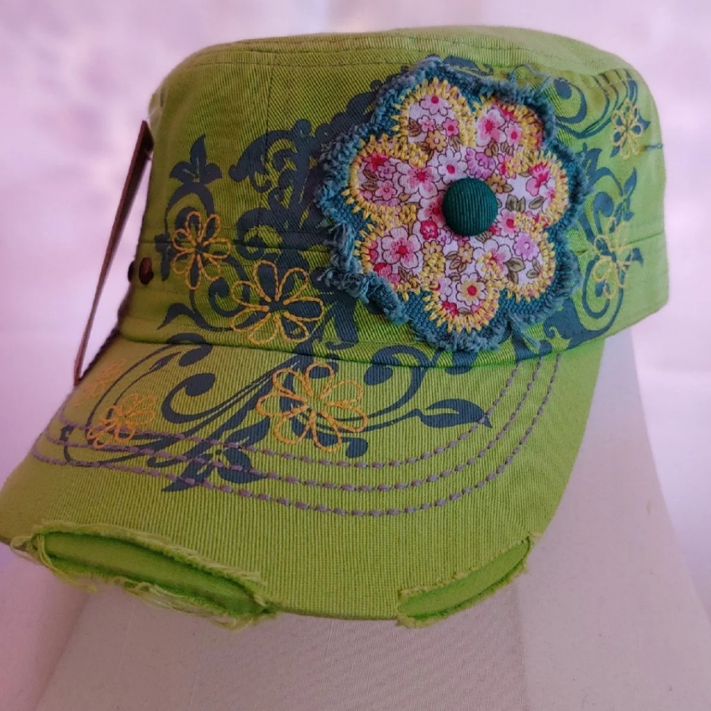 Ladies Floral Embellished Cap